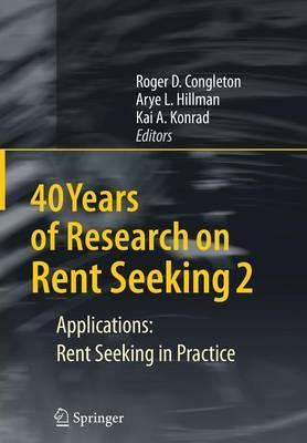 Libro 40 Years Of Research On Rent Seeking 2 - Roger D. C...