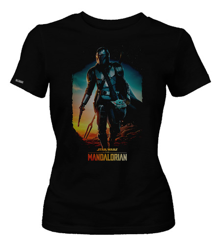 Camiseta Dama Starwars Mandalorian Pelicula Serie Dbo2