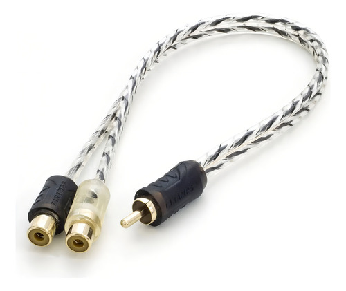 Kit 3 Cabos Y Rca Taramps 1 Macho 2 Femeas Injetado