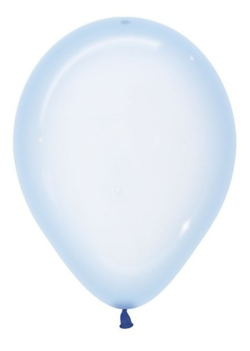 Globos R-12 Cristal Pastel Azul- Sempertex X50