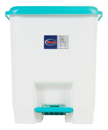 Plásticos Santana Lixeira Cor Branco 14L