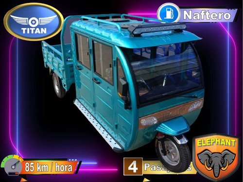 Triciclo Naftero Doble Cabina 1000kg 4 Pasajeros Titan 200cc