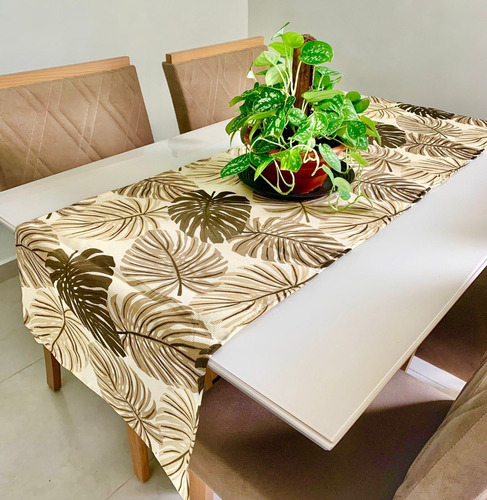 Trilho De Mesa Estampado 1,40m X 50cm Tricoline Decorativo