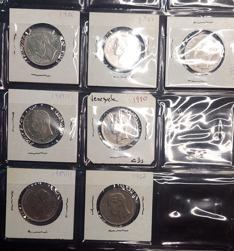 Monedas De 2 Bs Niquel 1967, 1986,1988,1989.,1990
