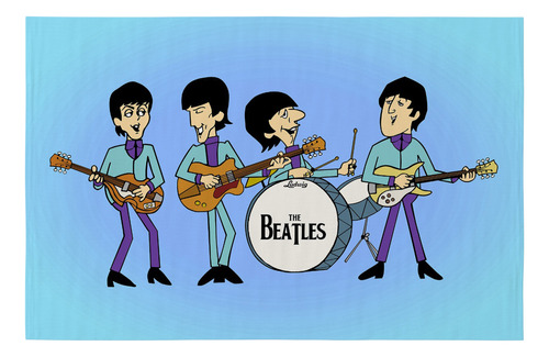 Toallón Beatles Caricatura!