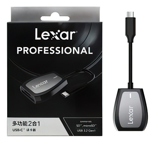 Leitor Lexar Professional 3.2 / Type C/ 2 Em 1/  Sd/micro Sd