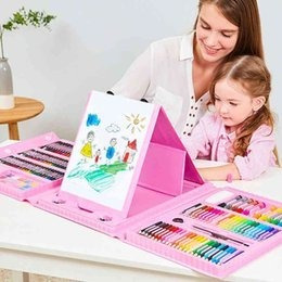 Imagen 6 de 6 de Set De Arte Con Caballete 208 Piezas Kit De Pintura Creativo
