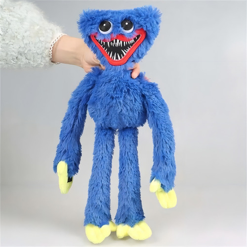 Peluche Huggy Wuggy, 40 cm, azul, con un monstruo bordado