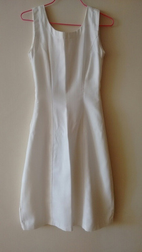 Vestido Blanco De Lino Para Dama Talla S Usado