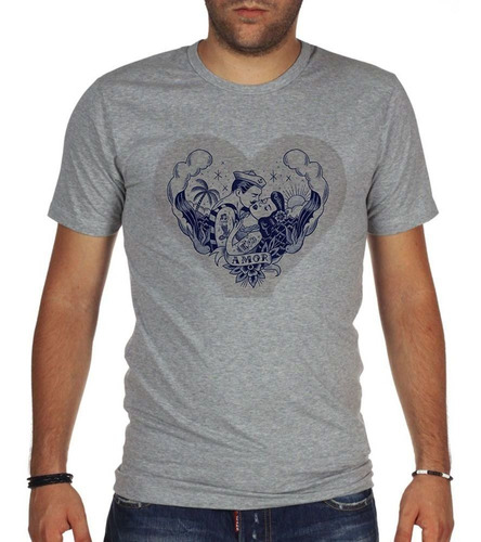 Remera De Hombre Marinero Sailor Love Corazon Old School