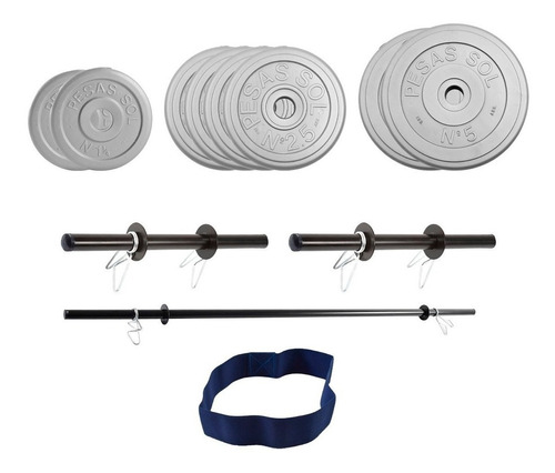 Kit Sport Maniac Completo Banda Circular, Discos Gris 22,5kg