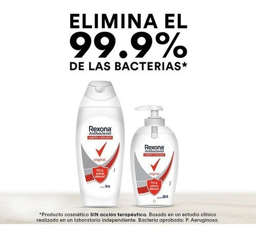 8 Rexona Jabón Líquido Antibacterial Original 750ml