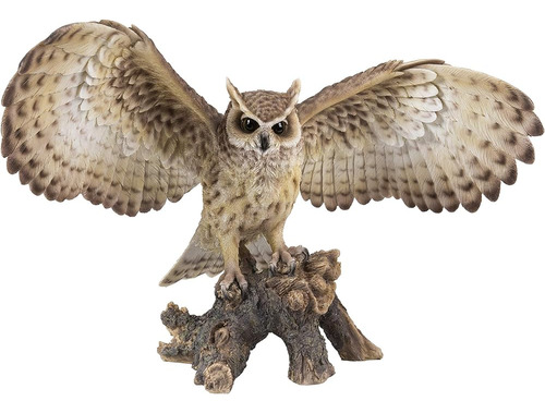 Pacific Giftware Realist Look Opening Eagle Owl Resin Figuri