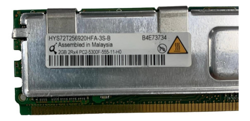 Memoria 2gb Ddr2 2rx4 5300f Hys72t256920hfa-3s-b ( Servidor (Usado)