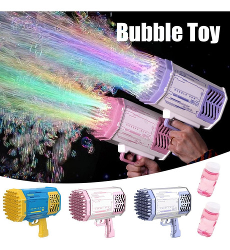 Imagen 2 de 8 de Máquina De Pistola De Burbujas De Jabón De 69 Agujeros Gatli