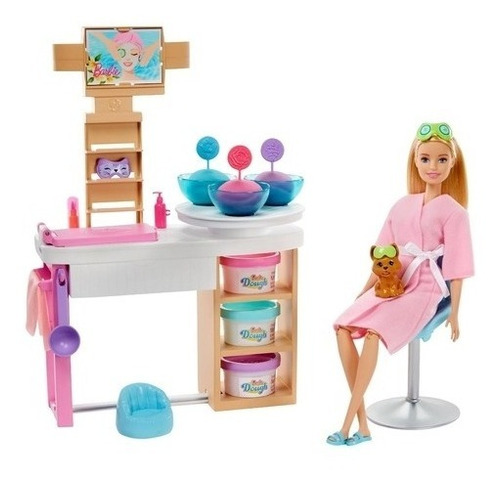 Boneca Barbie E Cachorrinho Dia No Spa De Luxo Mattel Gjr84