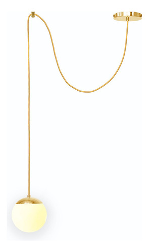 Pendente Globo Flórida Fl Cor Dourado Fosco 110v/220v