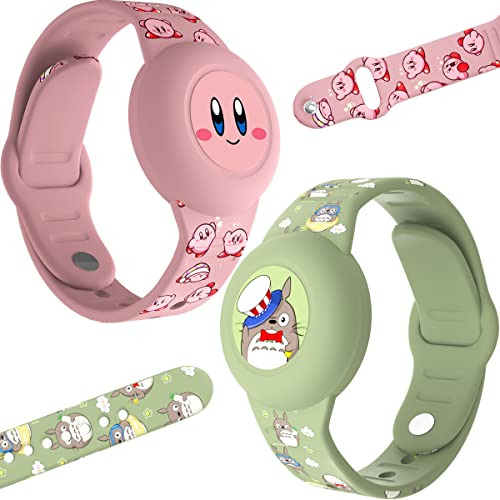 Datoxia 2 Pack Airtag Pulsera Para Niños Lindo Caricatura, I