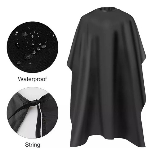 Combo Kit Barberia Peluquería Tijeras Capa Navaja Dorado Oscuro