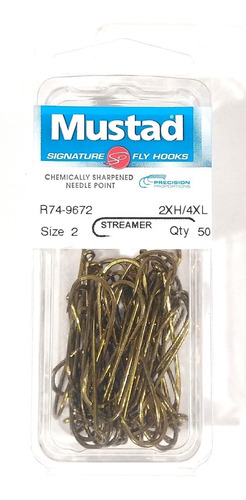 Anzuelos Mustad R 74 9672 Numero 2 X 50 Unidades Para Mosca