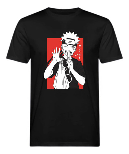 Remera De Algodón  Unisex Estampa Anime Naruto