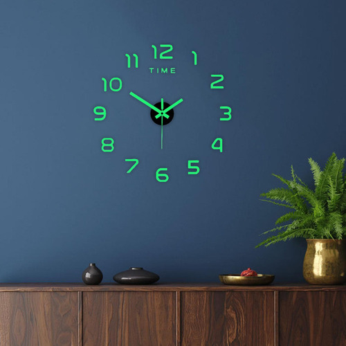 Reloj Mural Luminoso Pegatinas 3d Pegatina De Pared, Diseño