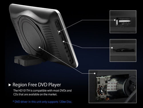 Pantalla 10.1 Cabeceras Digitales Auto Dvd Full Hd 1080p Usb