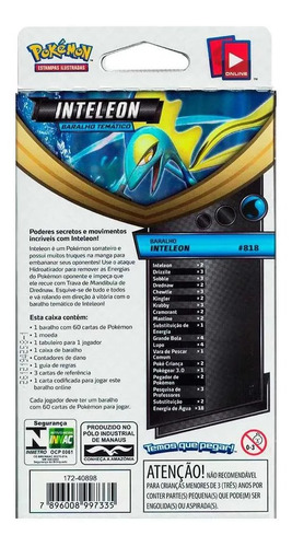 Kit 3 Decks Pokémon Espada E Escudo Inteleon Cinderace Rilla