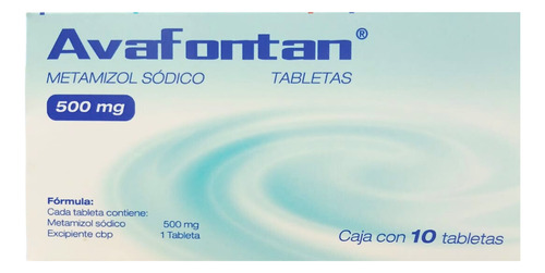 Metamizol Sodico 500 Mg 10 Tabletas Genérico De Neomelubrina
