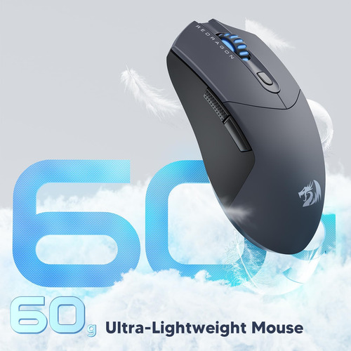 Mouse De Juego Inalámbrico Redragon, Construcción Ultra Lige