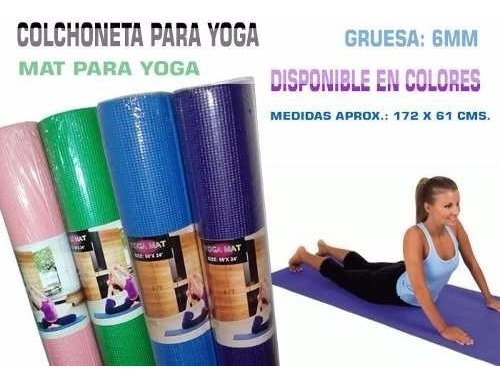 Imagen 3 de 4 de Colchoneta Yoga Mat Enrollable Para Gimnacia