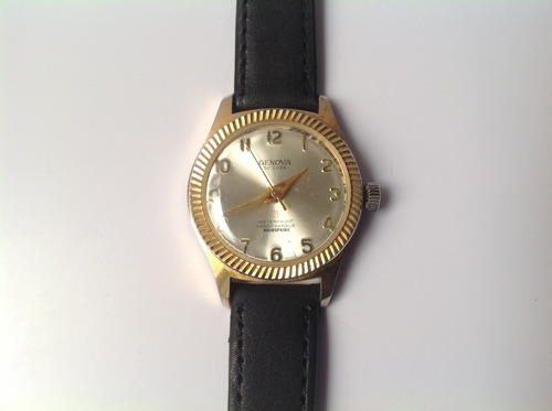 Antiguo Reloj Suizo Genova De Luxe A Cuerda 70's No Timex 