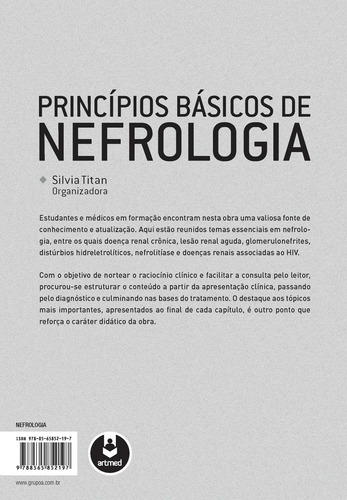 Princípios Básicos de Nefrologia, de (Organizador) Titan, Silvia. Editorial Artmed Editora Ltda., capa mole em português, 2013