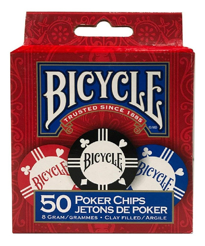Bicicleta Arcilla Poker Chip Set: 50count