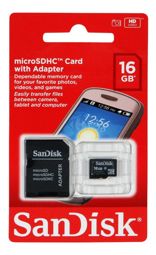 Memoria Micro Sd Sandisk 16gb.