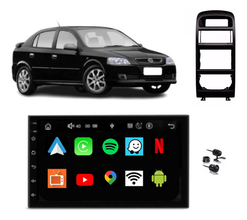 Multimídia Android Astra Carplay 98 99 00 01 Tv Gps Mold Câm