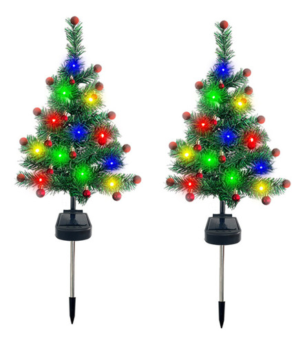 2 Luces Led Para Exteriores Con Forma De Árbol De Navidad, S