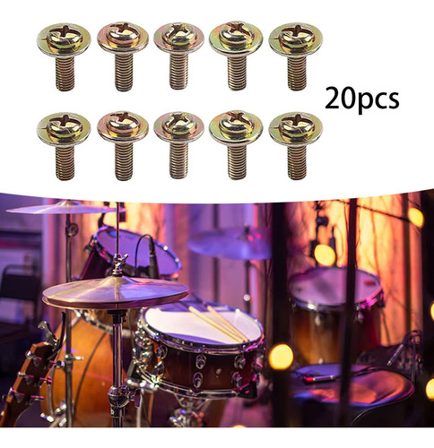 20 Piezas Tornillos De Tambor De Batería, Parte Del Tambor,
