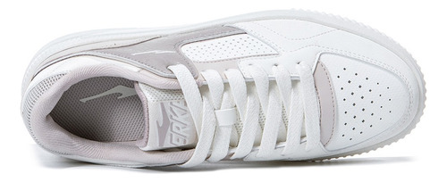 Zapatillas Erke Patineta Mujer Blanco Y Rosa