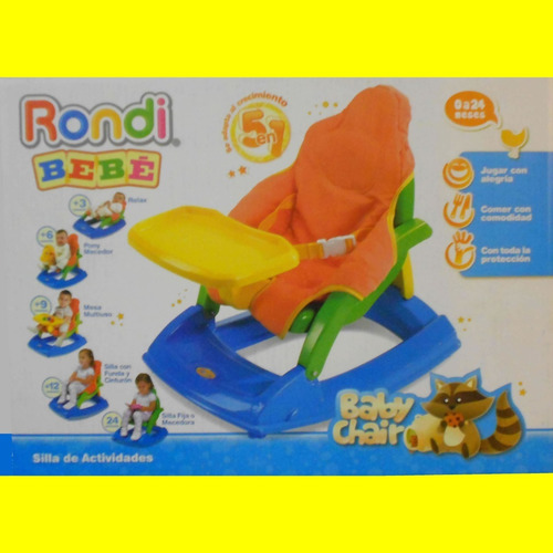 Imagen 6 de 9 de Silla Bebe Mecedora Baby Activity Chair Rondi Z/nort Solymar
