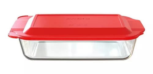 PYREX® 4 EN 1 - Fuente de vidrio con tapa.