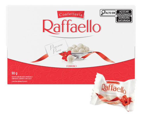 Bombón Raffaello Ferrero 90g Con 9 Unidades