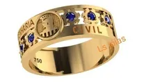 Comprar Anel De Formatura Engenharia Civil Ouro 18k Safira Natural 