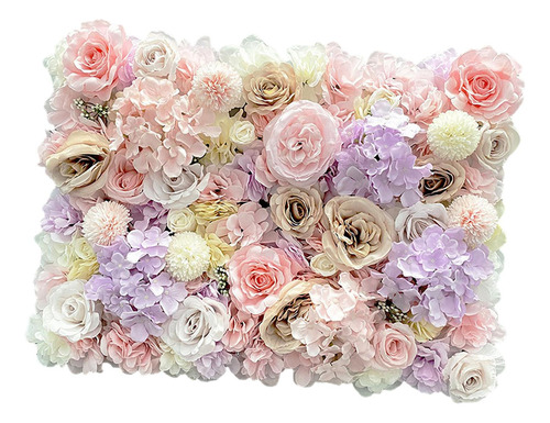 Panel De Pared Con Flores Artificiales En Tonos Estilo A