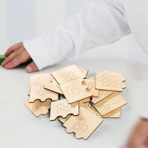 Rompecabezas De Madera Número Juguetes De Aprendizaje Juego