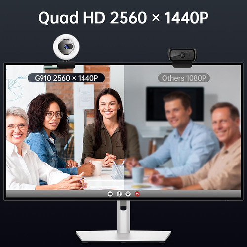 Camara Web Gusgu 2k Con Microfono Y Anillo De Luz Con Usb