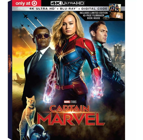 Blu Ray Captain Marvel 4k U H D, Digital, 40pág Gallery Book