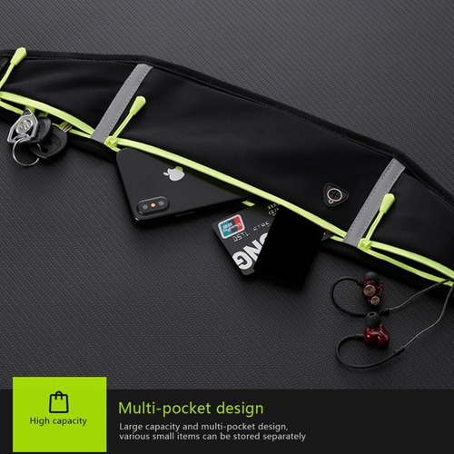 Imagen 4 de 8 de Cangurera Bolsa Deportes Gym Correr Celular Audífonos Llaves
