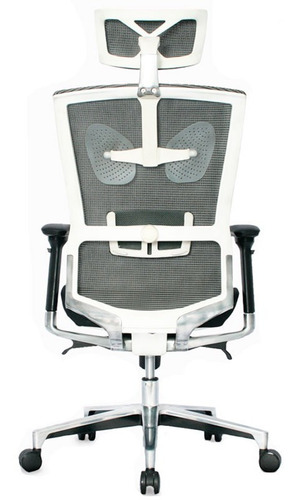 Imagen 5 de 5 de Silla De Oficina Premium Amazonas Base Aluminio Marco Blanco