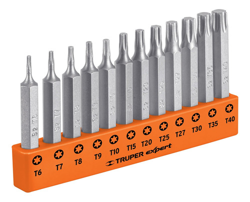 Juego De 12 Puntas Torx Largo 2, Truper 101678